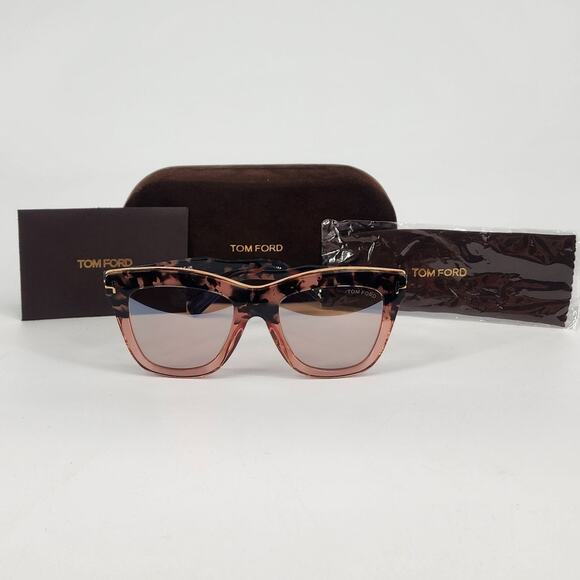 Tom Ford Julie Semi Cat Eye Tortoise Shell Women's Sunglasses - Picture 2 of 13